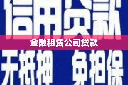 深泽金融租赁公司贷款