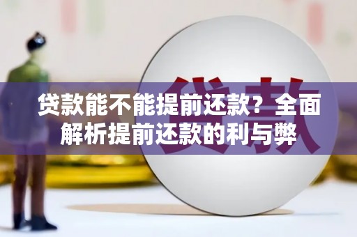 深泽贷款能不能提前还款？全面解析提前还款的利与弊