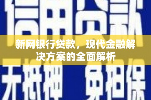深泽新网银行贷款，现代金融解决方案的全面解析