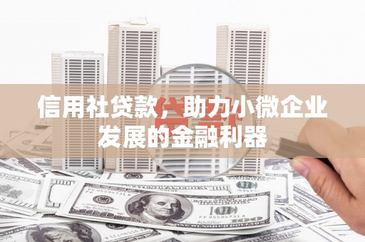 深泽信用社贷款，助力小微企业发展的金融利器